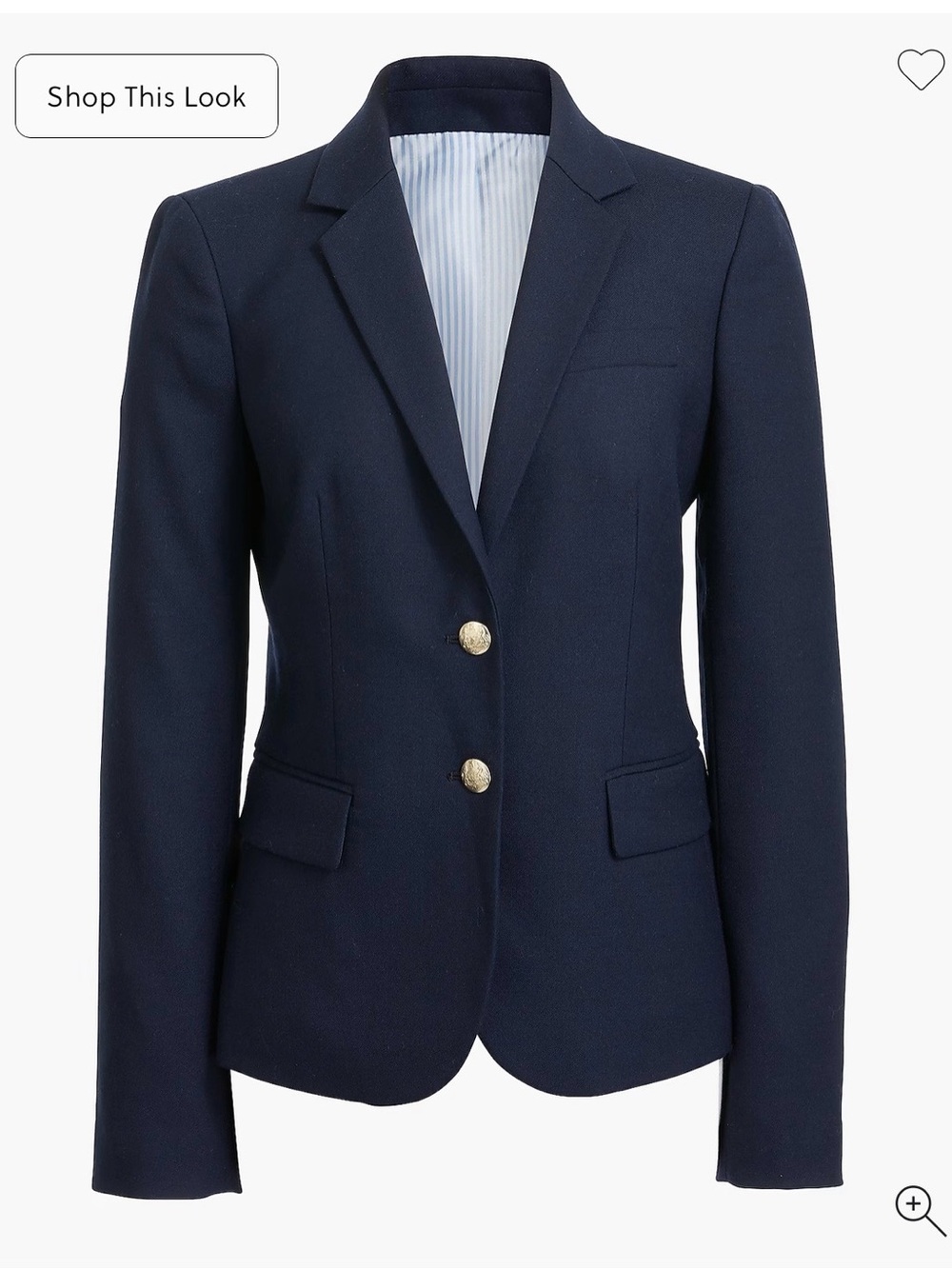 J. Crew Navy School Boy Blazer with Gold Buttons